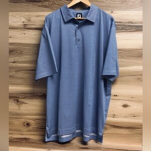 Footjoy blue polo in a houndstooth pattern size XXL